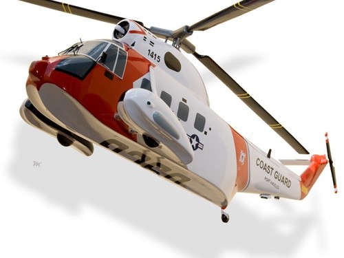Sikorsky HH-52A Seaguard US Coastguard Port Angeles elicottero in legno piccolo 1/48 - Foto 3 di 12