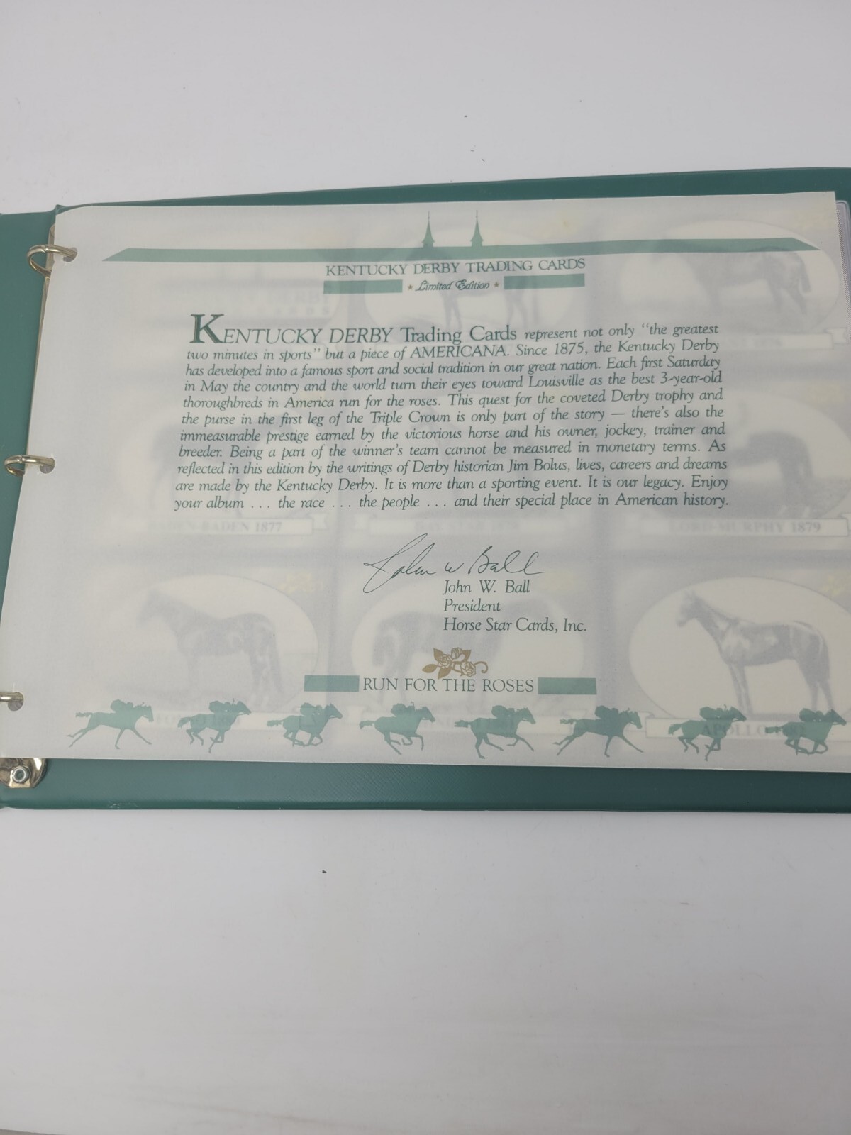 1990 Horse Star Cards Kentucky Derby Run For The Roses Limited Factory