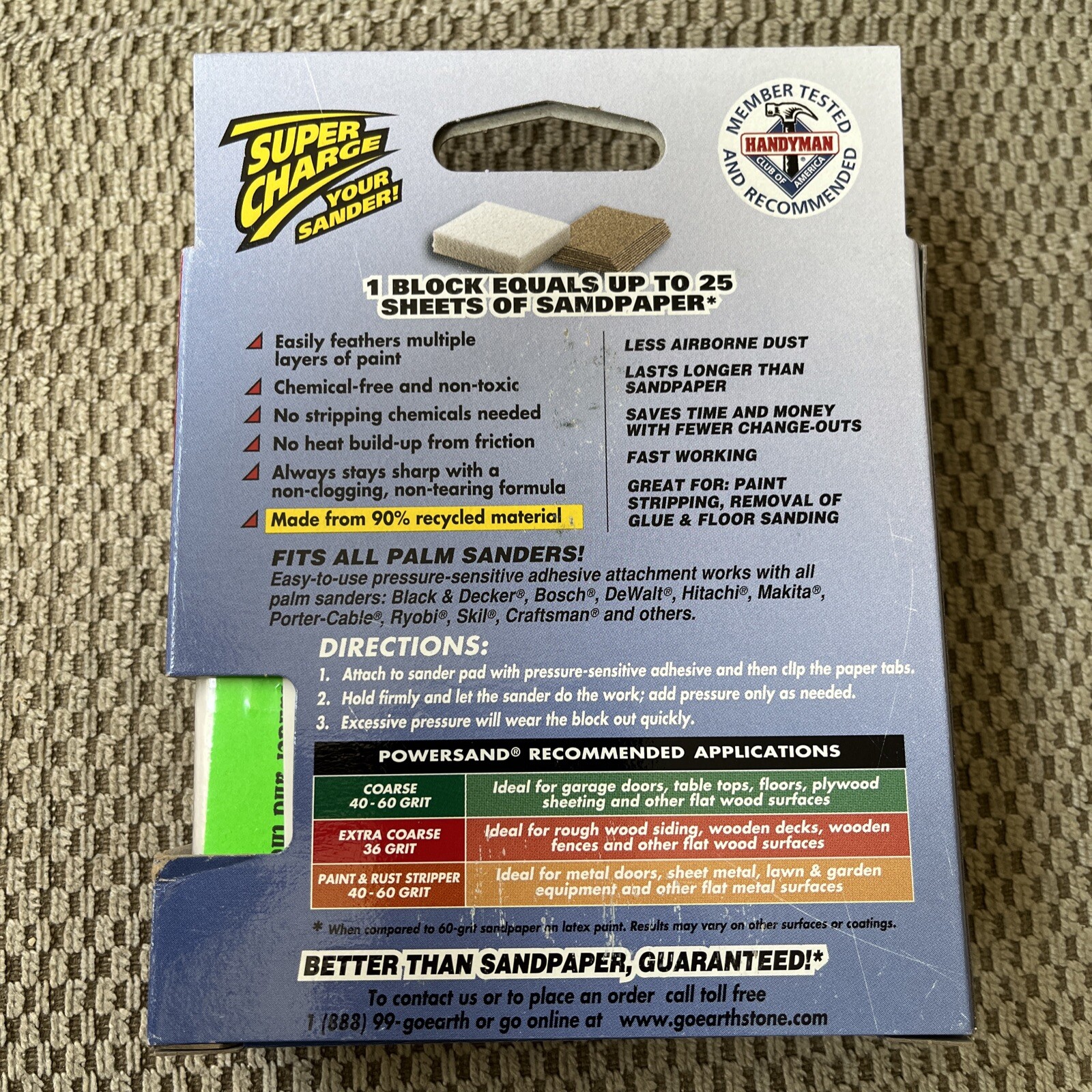 Power Sand Super Stripping BLOCK Extra Coarse (for Palm Sander)
