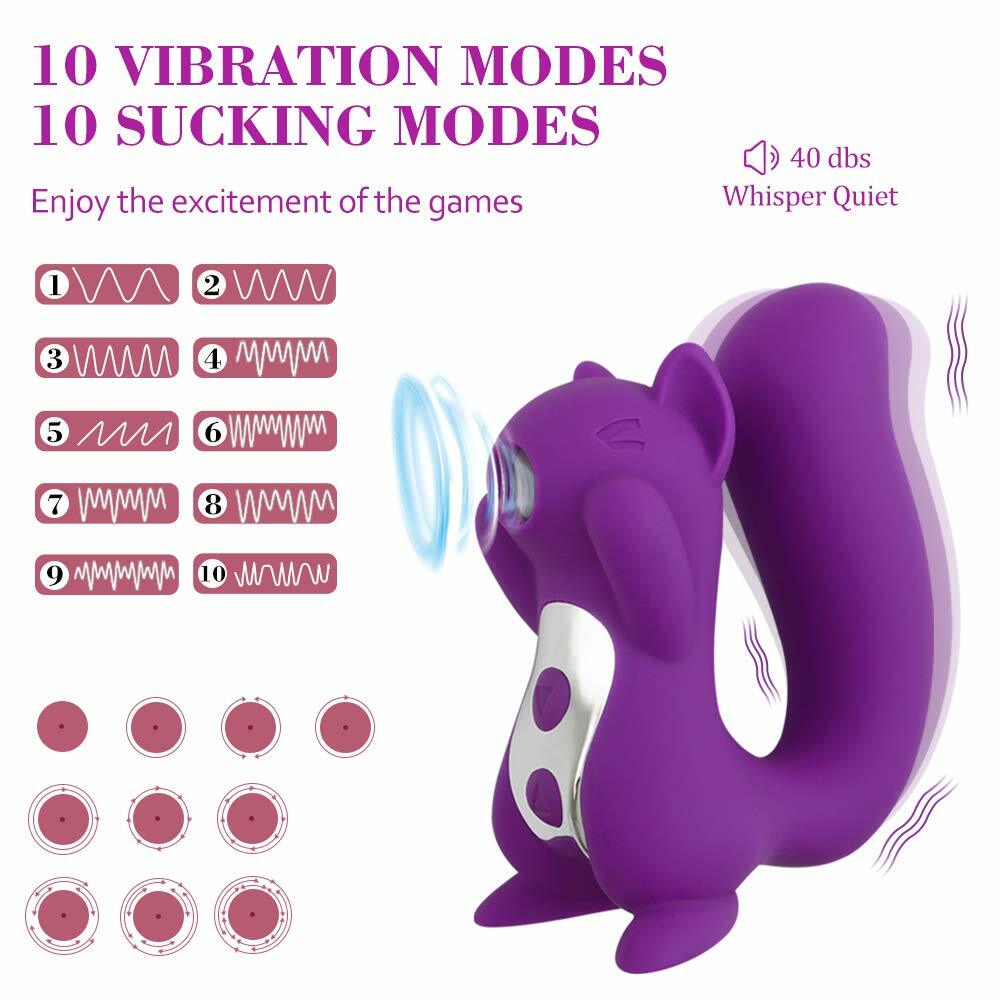 Image 21 - Cute Squirrel Clitoral Massager Vibrator with Sucking Nipples Clitoris Function