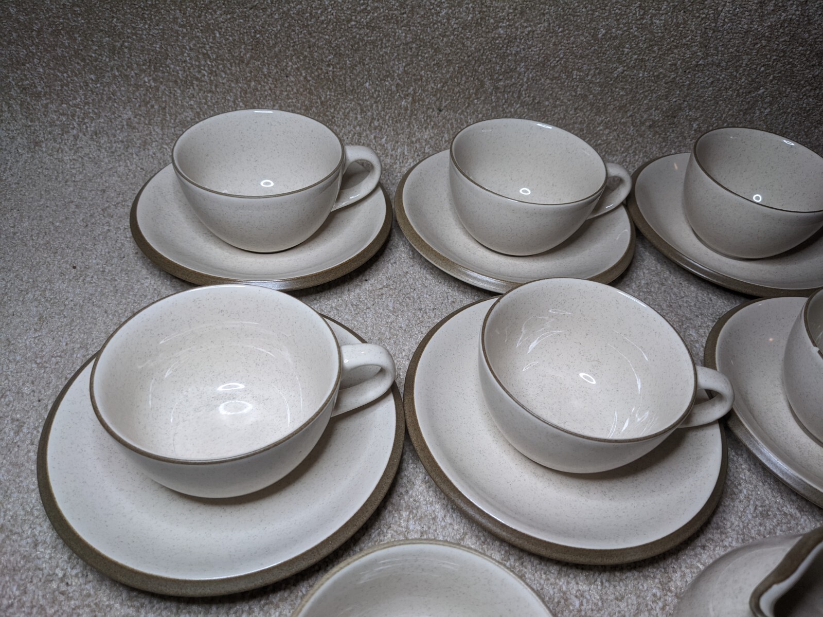 Kalahari Sands 6 Cups + Saucers + Milk Jug + Sugar Bowl Beige Gourmet
