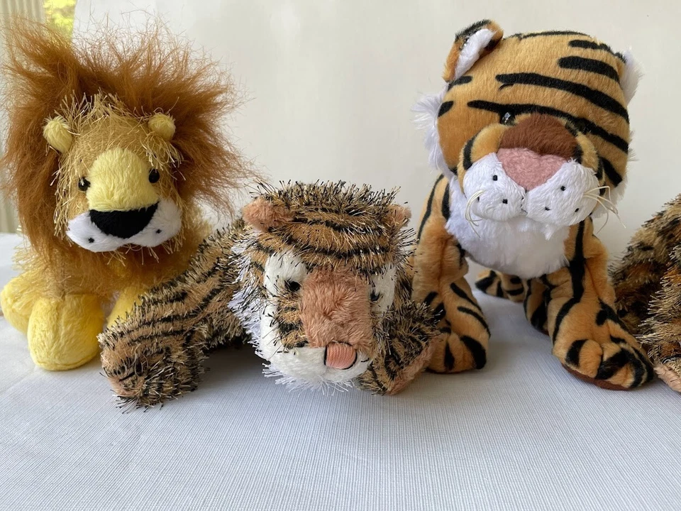 Webkinz Lot of 5 Lion HM006 Tiger HM032 Bengal HM166 Leopard HM031 Duck HM148 - Image 2 of 4