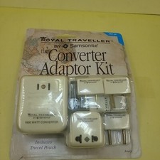 SAMSONITE 1600 Watt Converter Adapter Kit Royal Traveller Multi 5 Country Plugs