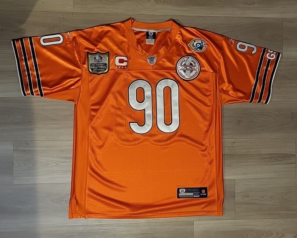 AUTHENTIC LN 2010 Orange RBK Chicago Bears Julius Peppers #90 HOF