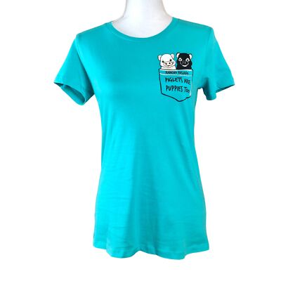 Rancho Relaxo Animal Rescue NWOT Size Small  Piglets Are Puppies Too  T-Shirt