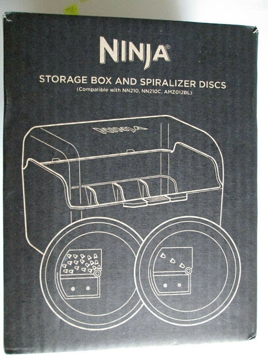 NINJA Processor Storage Box & 2 Spiralizer Discs Compatible With