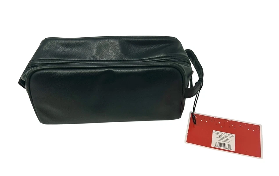 Kit de Viaje Vinilo Guijarro Negro - Cremallera Superior, 2 Bolsillos con Cremallera Foto 2 de 4