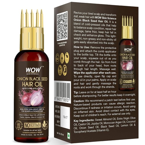 Onion Black Seed Hair Oil for Hair Growth Anti Hair Loss/Anti Dandruff/50ml - Picture 2 of 4