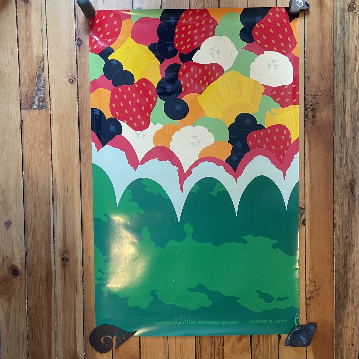 Vintage Herman Miller Summer Picnic Poster 1977 Original Stephen