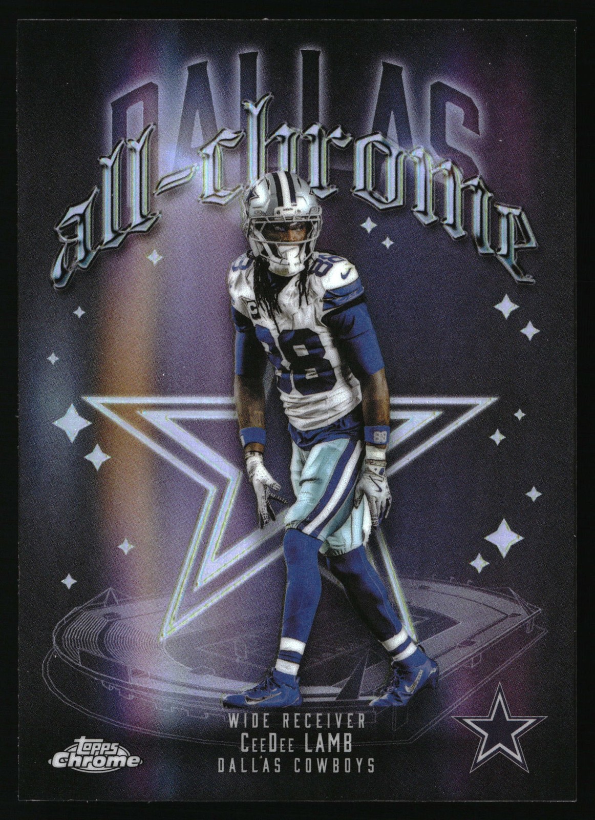 2025 Topps Chrome NFL Football #ACT-8 CeeDee Lamb All-Chrome Team Refractor