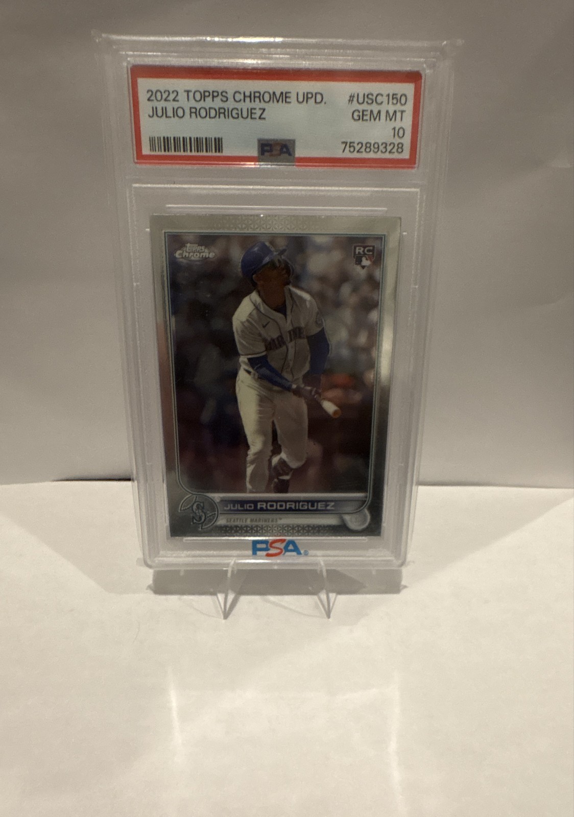 2022 Topps Chrome Update Series - Julio Rodriguez #USC150 (RC) PSA 10
