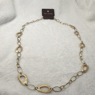 The Limited Gold Tone Oval Link Statement Chain Necklace