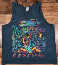 1995 New Orleans Jazz  Heritage Festival Tank Top Shirt Mens Medium USA Made