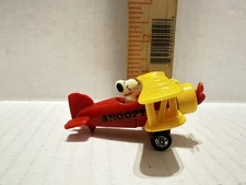 Vintage Aviva Diecast Snoopy Flying Ace Bi Plane 1966 Model