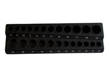Snap-on 38MSKTHBLK 3/8 in Drive  Metric Magnetic Socket Holder Organizer Black