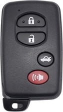 4 Buttons Smart Keyless Entry Remote Key Fob Cover Case fit for Toyota Black