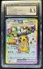 2024 Pokemon Surging Sparks Pikachu Ex Ultra Rare #219/191 CGC 8.5