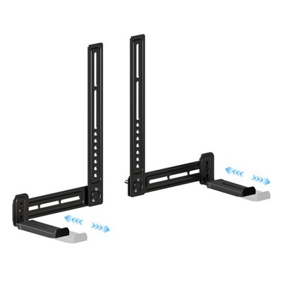 C YECEN Sound Bar Mounts Under TV or Above TV, Height & Depth black 