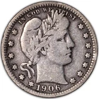 1906-O Barber Quarter 25c F+ Fine New Orleans Silver Liberty