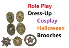 Security Badges Pretend Play Halloween Badge Party Role Play Brooches  4"x2.5