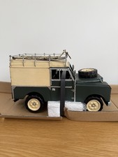 Large 1964 Military Land Rover with Sand Canopy Vintage replica Tin Plate Model