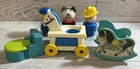 Vintage Fisher Price Little People With Rocking Horses And Potty Lot Of 6