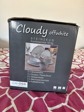 CreaTable Cloudy Offwhite Kombiservice 10-tlg Steinzeug