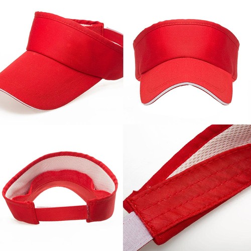 Paint New Sun Visor Cap With Peak Adjustable Strap-Sports Golf Tennis Cotton - Picture 5 of 35