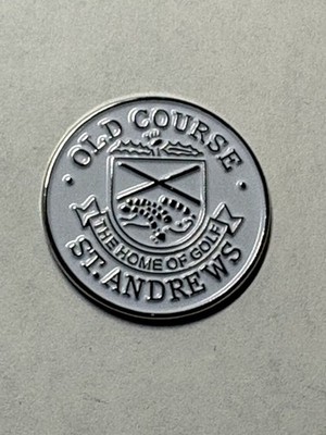 St. Andrews Old Course 1'' Coin Style Golf Marker - Fife, Scotland - A Beauty!