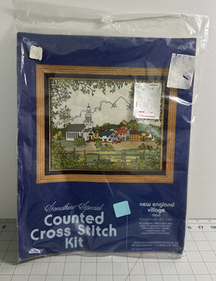 NEW ENGLAND VILLAGE #50015, Counted Cross Stitch Kit, Something Special, 20 x 16