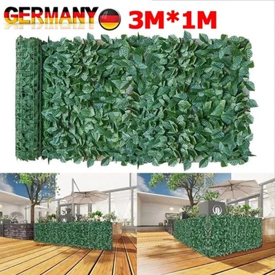 SALANGAE 3 m edera artificiale siepe protezione visiva antivento rivestimento balcone recinzione foglie DE