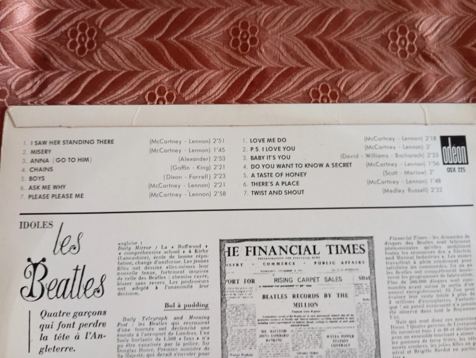 TH BEATLES - 33 TOURS - "N 1"-ORIGINAL-BIEM 1964-ODEON OSX 225-EXCELLENT ETAT- - Photo 4/4