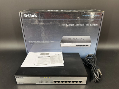 D-Link 8 port Gigabit PoE Switch DGS-1008MP        NEW! Open Box