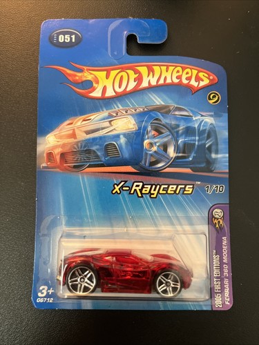 2005 Hot Wheels #51 First Editions X-Raycers 1/10 FERRARI 360 MODENA rot mit PR5Sp - Bild 1 von 2