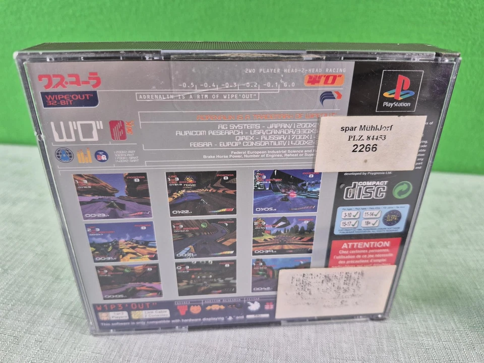 WipEout / Wip Eout PS1 / Playstation 1 !! BigBox !! Europa !! - Bild 3 von 4