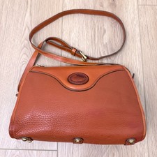 Genuine Vintage DOONEY  BOURKE Camel Tan Pebbled Leather Crossbody Bag Classic