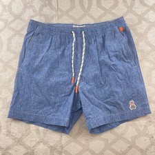 Psycho Bunny Woad Hydrochromic Mens Blue Textured Swim Trunks Shorts Size S