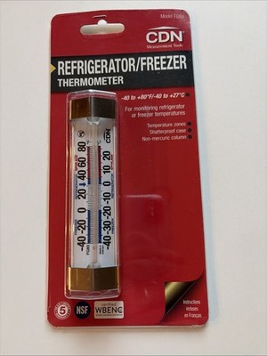CDN FG80 40 80 F Refrigerator/Freezer Thermometer