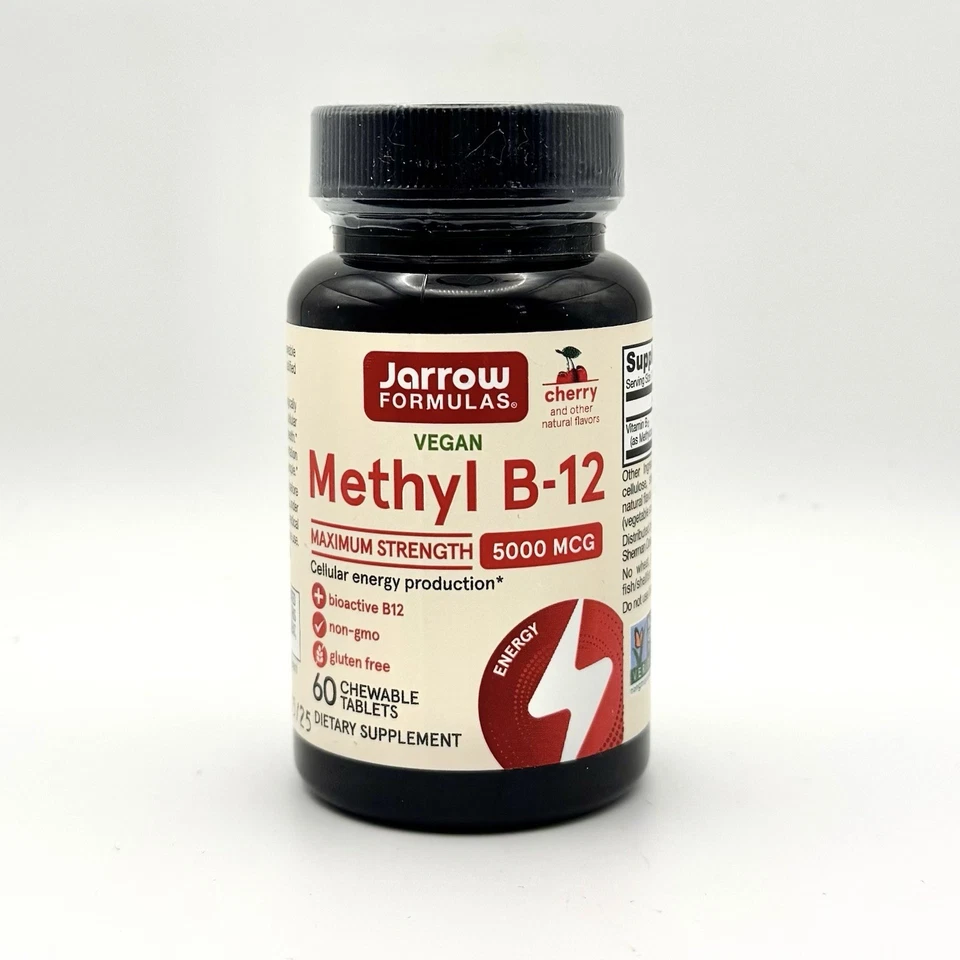 (4) Jarrow Formulas Methyl B-12 5000 Mcg Cherry Flavor 480 Chewable Tablets - Image 2 of 4