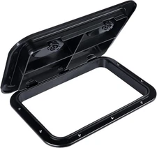 smartmarine Marine Deck Access Hatch 17.3“×12.4 Black Rectangle Boat &... 