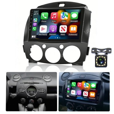 Für Mazda 2 2007-2013 Autoradio Apple Carplay Android Auto FM Bluetooth + Kamera