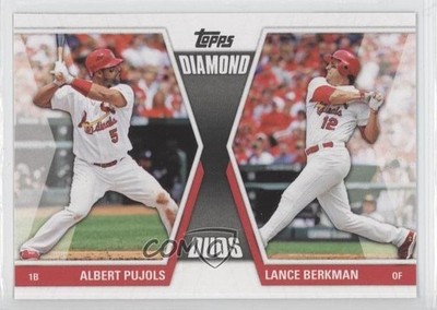 2011 Topps Update Diamond Duos Albert Pujols Lance Berkman #DD-4 0j0