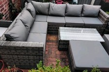 Babson Rattan 9 Person Seating Group Garden Furniture Set