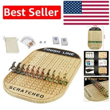 Exciting Horse Racing Game with 11 Metal Horses - Perfect for Family Gatherings