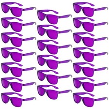 20 Pack Neon Sunglasses Bulk for Adult Retro Clear Jelly Color Sunglasses UV4...