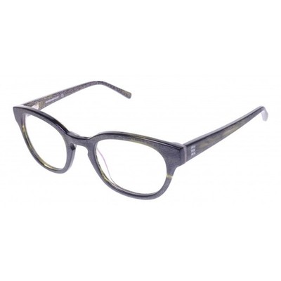 George Gina & Lucy Brille Herren Damen  Schwarz Rechteckig PUSEE CAT col001 Kuns
