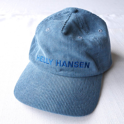 Helly Hansen HH Graphic Cap Azurite Blue Corduroy Hat Strapback Embroidered NWT