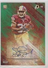 2014 Topps Fire Rookie Green Auto 54/75 Silas Redd #158 Auto 0b2