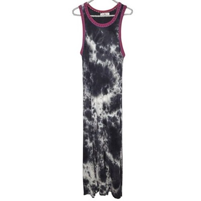 Natural Life Tie Dye Maxi Dress Med Boho Fairy Goth Crochet Indie Festival Tank