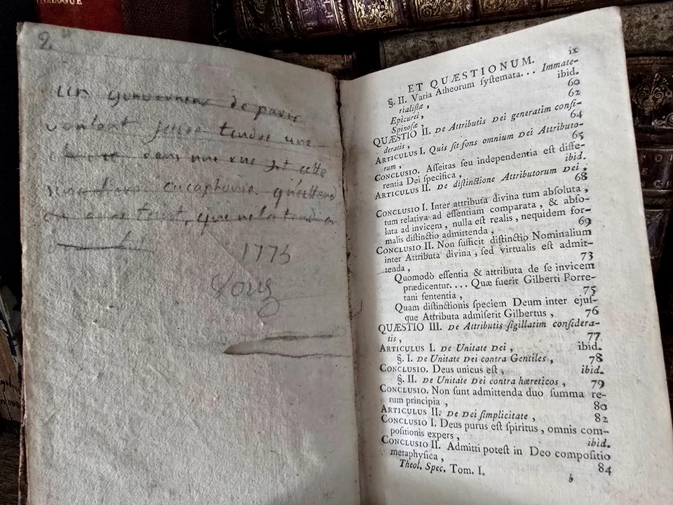 Old Book from 1749 - Speculative Theology - Preliminary discussion - EX LIBRIS - Image 4 of 4
